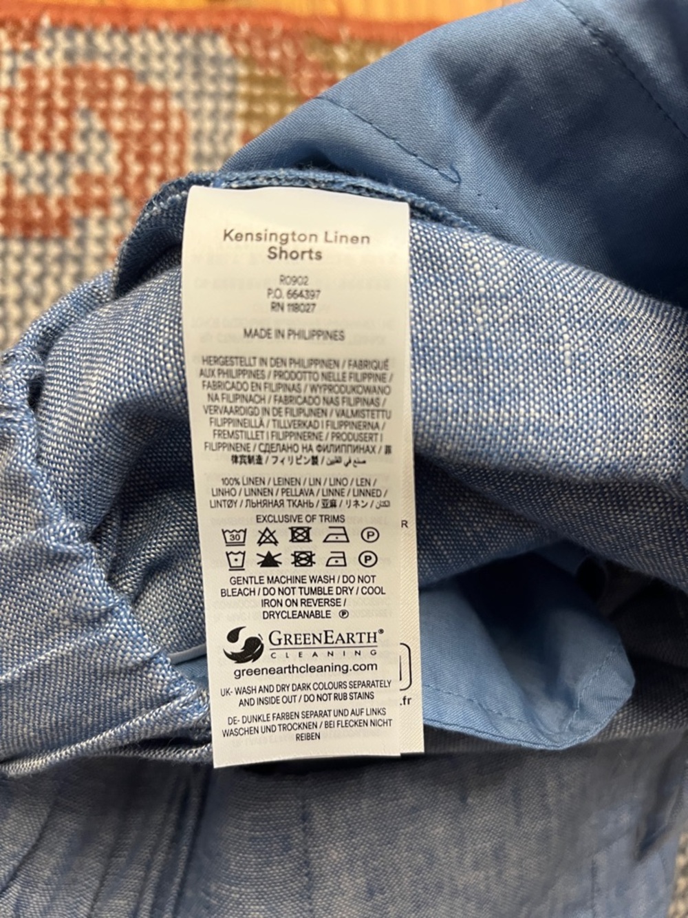 NWT Boden Kensington Linen Blue Shorts Size 14 - Picture 7 of 8